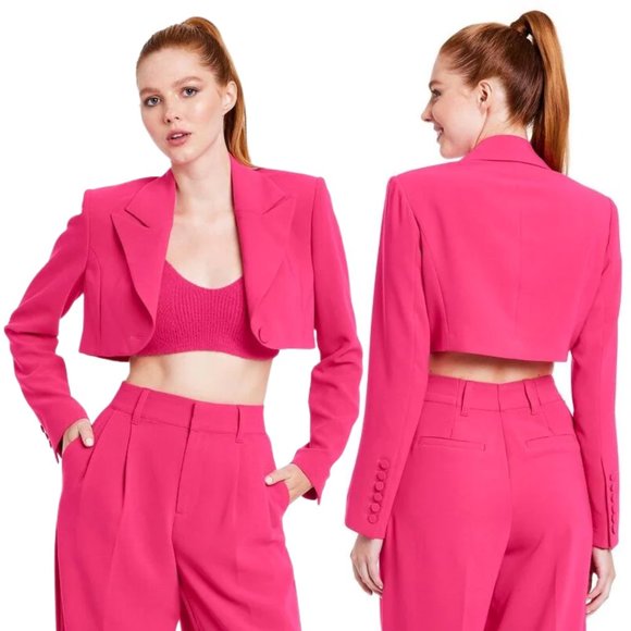 Sergio Hudson x Target Women's‎ Cropped Pink Blazer Women's S - Picture 1 of 5